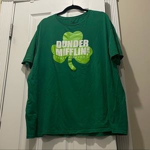 dunder mifflin three leaf clover t shirt
